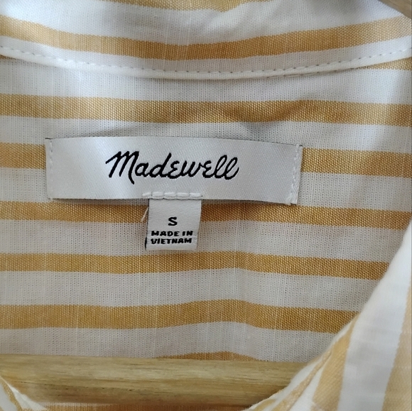 Madewell Boxy Workwear Shirt S Cotton Stripe Button Down Minimalist - Picture 7 of 8